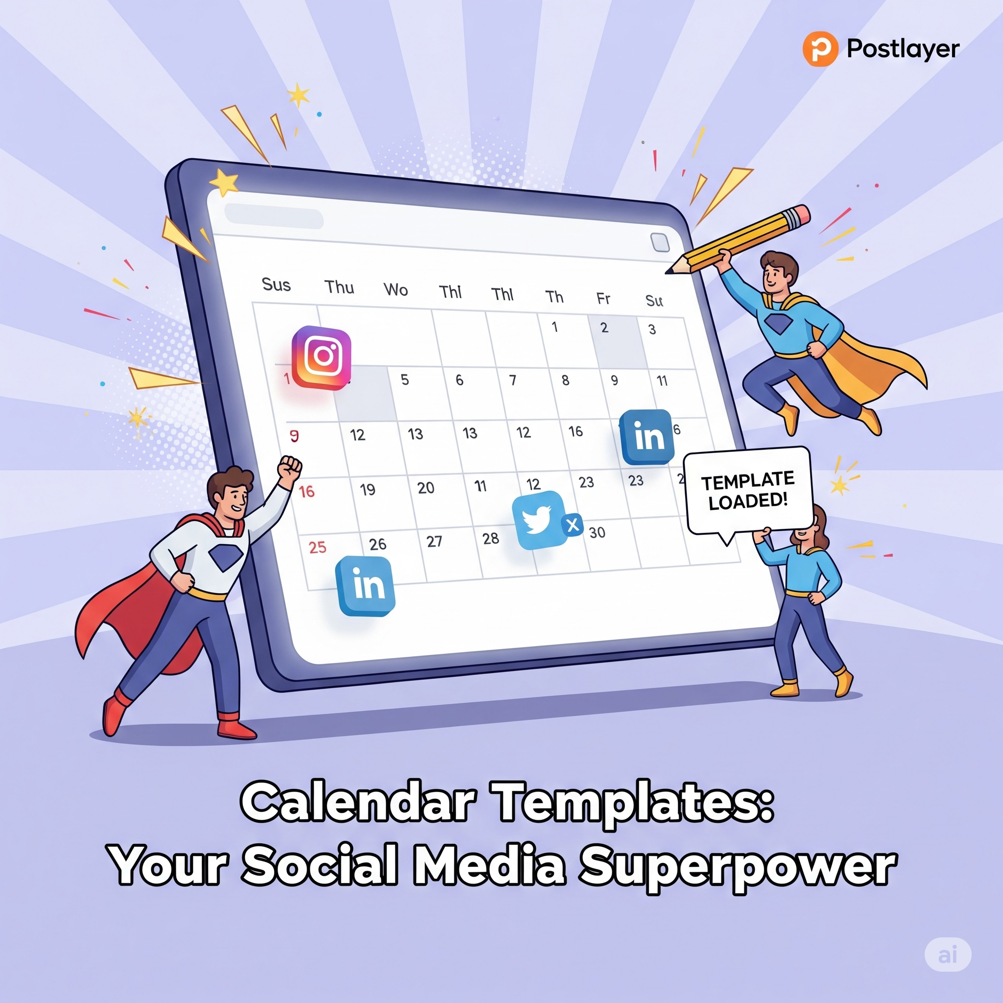 Calendar Templates: Your Social Media Superpower