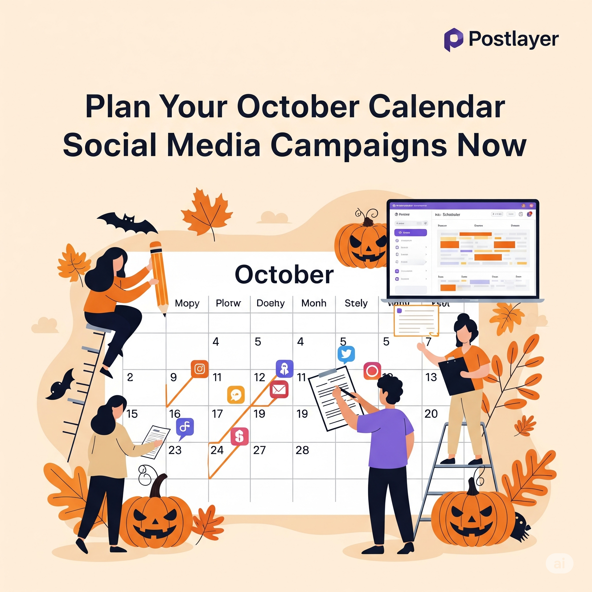 Plan your October calendar social media campaigns now
